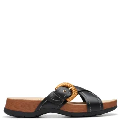 Clarks Sandals|Women's , Reileigh Bay Sandal Black