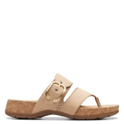 Clarks Sandals|Women's , Reileigh Park Sandal Beige
