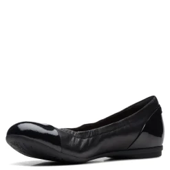 Clarks Slip-On Shoes|Women's , Rena Jazz Flat Black
