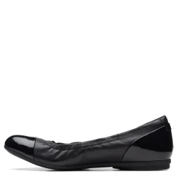 Clarks Flats|Women's , Rena Jazz Flat Black