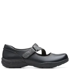 Clarks Flats|Women's , Roseville Jane Slip-On Black Combi