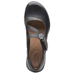 Clarks Flats|Women's , Roseville Jane Slip-On Black Combi