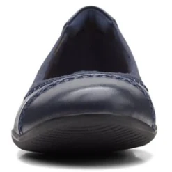 Clarks Flats|Women's , Sara Bay Flat Navy