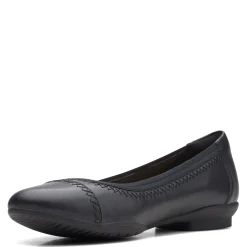 Clarks Flats|Women's , Sara Bay Flat Black