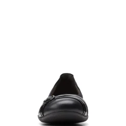 Clarks Flats|Women's , Sara Tulip Flat Black