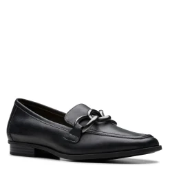 Clarks Loafers|Women's , Sarafyna Iris Loafer Black Leather