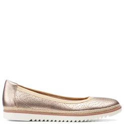 Clarks Flats|Women's , Serena Kellyn Slip-On Metallic