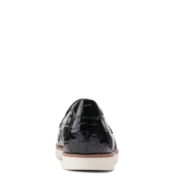 Clarks Slip-On Shoes|Women's , Serena Terri Slip-On Black Croco Print