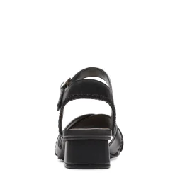 Clarks Sandals|Women's , Serina 35 Cross Sandal Black Leather