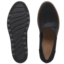 Clarks Slip-On Shoes|Women's , Sharon Pump Wedge Black