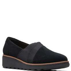 Clarks Wedges|Women's , Sharon Pump Wedge Black