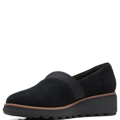 Clarks Wedges|Women's , Sharon Pump Wedge Black
