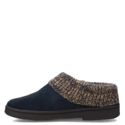 Clarks Slippers|Women's , Sweater Collar Slipper Clog Navy