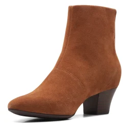 Clarks Boots|Women's , Teresa Boot Tan Suede