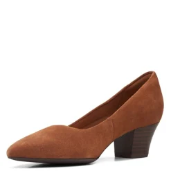 Clarks Pumps & Heels|Women's , Teresa Step Pump Tan Suede