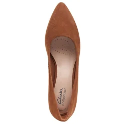 Clarks Pumps & Heels|Women's , Teresa Step Pump Tan Suede