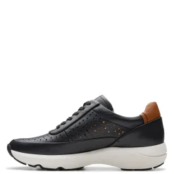 Clarks Sneakers & Athletic|Women's , Tivoli Grace Sneaker Black Leather