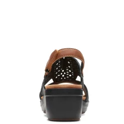 Clarks Sandals|Women's , Tuleah Sun Sandal Black Leather