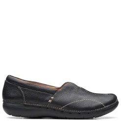 Clarks Slip-On Shoes|Women's , Un Loop Stride Slip-On Black