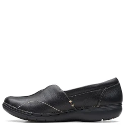 Clarks Slip-On Shoes|Women's , Un Loop Stride Slip-On Black