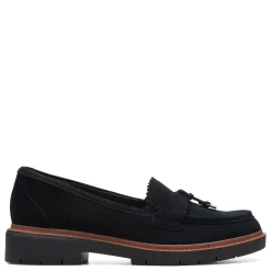 Clarks Slip-On Shoes|Women's , Westlynn Bella Loafer Black Suede
