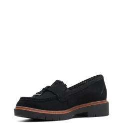 Clarks Loafers|Women's , Westlynn Bella Loafer Black Suede