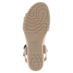 Dansko Wedges|Women's , Arielle Sandal Tan Glazed Leather