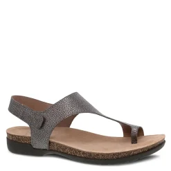 Dansko Sandals|Women's , Reece Thong Sandal Pewter Metallic