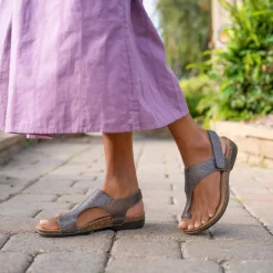 Dansko Sandals|Women's , Reece Thong Sandal Pewter Metallic