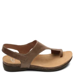 Dansko Sandals|Women's , Reece Thong Sandal Stone Waxy Burnished