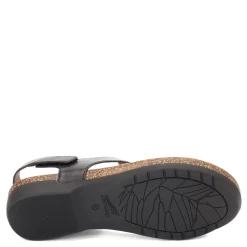 Dansko Sandals|Women's , Reece Thong Sandals Black Waxy Burnished