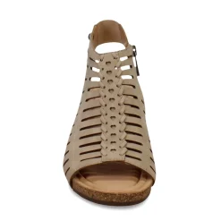 Earth Wedges|Women's , Hana 3 Sandal Light Sand