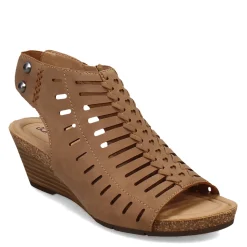 Earth Wedges|Women's , Hana 3 Sandal Cognac