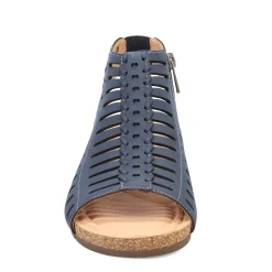 Earth Wedges|Women's , Hana 3 Sandal Navy