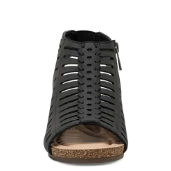 Earth Wedges|Women's , Hana 3 Sandal Black