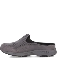 Easy Spirit Slip-On Shoes|Women's , Traveltime Classic Clog Dark Gray Suede