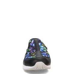 Easy Spirit Slip-On Shoes|Women's , Traveltime Classic Clog Black Blue Purple Floral