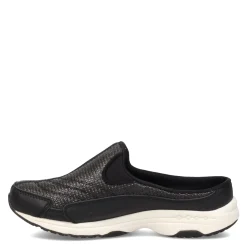 Easy Spirit Slip-On Shoes|Women's , Traveltime Classic Clog Black Woven