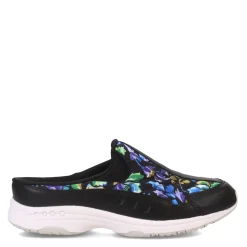 Easy Spirit Clogs & Mules|Women's , Traveltime Classic Clog Black Blue Purple Floral