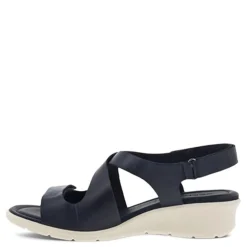 ECCO Wedges|Women's , Felicia Cross Sandal Blue