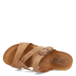 Eurosoft by Sofft Wedges|Women's , Emrie Sandal Luggage