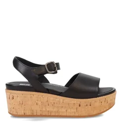 FitFlop Sandals|Women's , Eloise Cork Wrap Strap Sandal Black