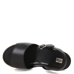 FitFlop Sandals|Women's , Eloise Cork Wrap Strap Sandal Black