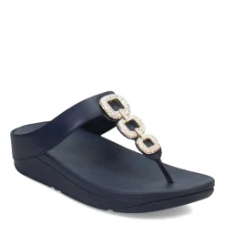 FitFlop Sandals|Women's , Fino Crystal Chain Toe-Post Sandal Midnight Navy