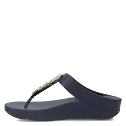 FitFlop Sandals|Women's , Fino Crystal Chain Toe-Post Sandal Midnight Navy