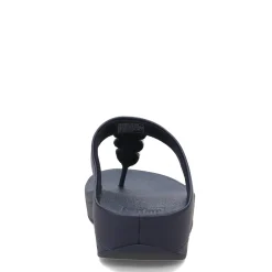 FitFlop Wedges|Women's , Fino Crystal Chain Toe-Post Sandal Midnight Navy