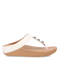 FitFlop Wedges|Women's , Fino Mirror Dome Toe-Post Sandal Urban White