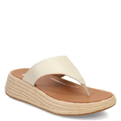 FitFlop Sandals|Women's , F-Mode Espadrille Glitz Thong Sandal Ivory