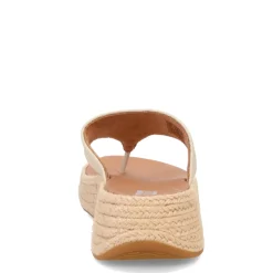 FitFlop Wedges|Women's , F-Mode Espadrille Glitz Thong Sandal Ivory