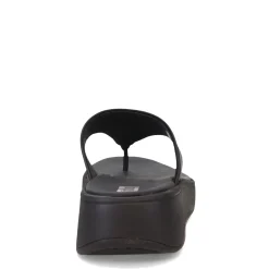 FitFlop Wedges|Women's , F-Mode Flatform Toe-Post Sandal Black
